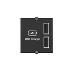 Bachmann Custom Modul bestckt mit USB-A Doppelcharger max. 5V/24A  Stromeingang 02m GST18 verpackt im Polybeutel