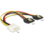 Delock Anschlsse 1 x Molex 4 Pin Stecker  2 x SATA 15 Pin Buchse  Spannung 5 V  12 V  Drahtquerschnitt 18 AWG  Lnge