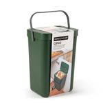 Perfetto 29125 bidone per la spazzatura 5 L Rettangolare Nero, Verde