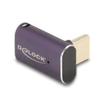 DeLOCK USB Adattatore 40 Gbps USB Type-C PD 3.1 240 W maschio per femmina con angolazione 8K 60 Hz metallo