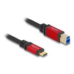 Delock Cavo USB 5 Gbps USB Type-C maschio a USB Type-B maschio da 2 m rosso in metallo