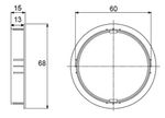 Vivolink-VLDG60-organizer-per-cavi-Scrivania-Cable-grommet-Grigio--Desk-Grommet-60mm-Aluminum---.---Warranty-12M-