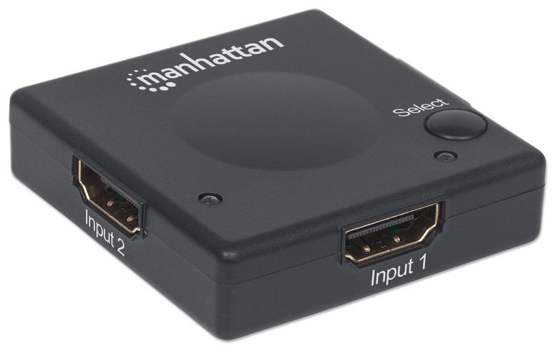 Manhattan-207911-conmutador-de-vdeo-HDMI--HDMI-Switch-2-Port-1080p-Connects-x2-HDMI-sources-to-x1-display-Automatic-and-