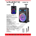 Majestic-New-Majestic-Fire-T5-Sistema-PA-trolley-20-W-Nero