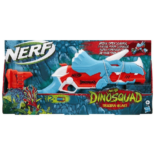 Hasbro-Nerf-DinoSquad---Tricera-blast--blaster-con-alloggiamento-per-caricamento-di-3-dardi