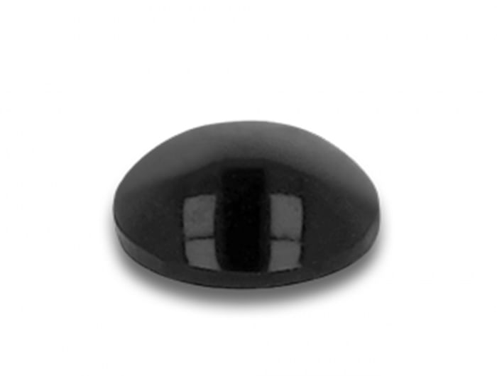 Delock-piedini-in-gomma-rotondi-autoadesivi-10-x-3-mm-50-pezzi-neri