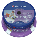 Verbatim 43667 DVD vergine 8,5 GB DVD+R DL 25 pz