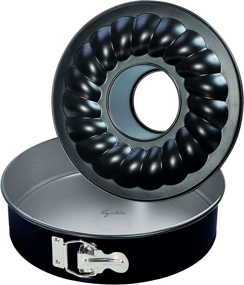 Lagostina-Gustosa-Tortiera-Apribile-con-Cerniera-e-Due-Fondi-Intercambiabili-in-Acciaio-Antiaderente-Diametro-26cm