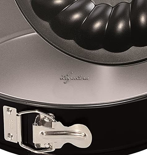 Lagostina-Gustosa-Tortiera-Apribile-con-Cerniera-e-Due-Fondi-Intercambiabili-in-Acciaio-Antiaderente-Diametro-26cm