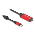 DeLOCK Adattatore USB Type-C per HDMI (DP Alt Mode) 8K 60 Hz con funzione HDR rosso