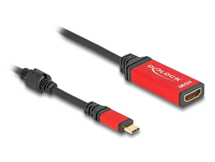 Delock-Adattatore-USB-Type-C-a-HDMI--DP-Alt-Mode--8K-60-Hz-con-funzione-HDR-rosso