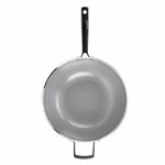 Alluflon-Moneta-Wok-Armonia-Finegres-32cm-con-Doppio-Manico-Nero