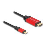 DeLOCK Cavo USB Type-C per HDMI (DP Alt Mode) 8K 60 Hz con funzione HDR 2 m rosso