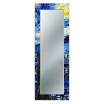 Lupia - Specchio da parete lungo moderno Mirror Fantasy NOTTE STELLATA Van Gogh 44x127 cm con cornice