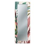 Lupia - Specchio da parete lungo moderno Mirror Fantasy BANANA LEAVES 44x127 cm con cornice stampata