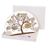 Lupia - Bomboniera con Scatola bianca Quadretto in legno MEMORY Albero della Vita TREE WHITE 15x21 cm