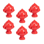 Lupia - Set 6 pezzi PUMO Salentino in Ceramica ROSSO, Chiuso Altezza 6 cm