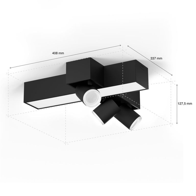 Philips-Hue-White-and-Color-ambiance-Centris-Plafoniera-Smart-Cross--3-punti-luce-GU10--LED-Integrato--Nera-in-Alluminio
