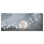 Lupia - Quadro moderno Stampa su Tela CANVAS WORLD 52x122 cm SWALLOW FLIGHT, volo di rondini con luna