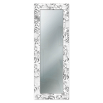 Lupia - Specchio da parete lungo moderno Mirror Fantasy CALLE WHITE 44x127 cm con cornice stampata