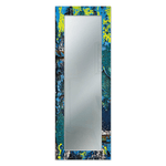 Lupia - Specchio da parete lungo moderno Mirror Fantasy OLD WOOD COLOR 44x127 cm con cornice stampata