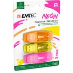 Emtec C410 Neon unità flash USB 8 GB USB tipo A 2.0 Arancione, Rosa, Giallo