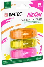 Emtec-C410-Neon-unita-flash-USB-8-GB-USB-tipo-A-2.0-Arancione-Rosa-Giallo