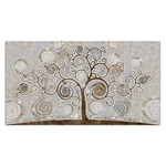 Lupia - Quadro moderno su tela in cotone SHINY 62x115 cm TREE MIX GOLD Albero della vita con glitter e