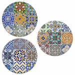 Lupia - SOTTOTUTTO Rotondo Collezione TILES Set assortito Sottobicchiere, Sottopiatto o Sottopentola