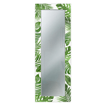 Lupia - Specchio da parete lungo moderno Mirror Fantasy TROPICAL GREEN 44x127 cm con cornice stampata