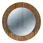 Lupia - Specchio da parete Rotondo moderno Mirror Fantasy OLD WOOD diam. 65 cm