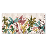 Lupia - Lupia - Quadro moderno su Tela Canvas DEEP 65x143 cm BANANA LEAVES BEIGE, Tela Cotone, Stampa