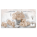 Lupia - Quadro moderno su tela in cotone SHINY 62x115 cm ROMANTIC LYRICS MIX SILVER con glitter e