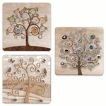 Lupia - SOTTOTUTTO Quadrato Collezione TREE Set assortito Sottobicchiere, Sottopiatto o Sottopentola