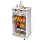 Lupia - Lupia - Carrello Cucina Multifunzione WHITE LEAVES MIX, Portafrutta Ruote Piroettanti