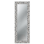 Lupia - Specchio da parete lungo moderno Mirror Fantasy LEAVES TILES MIX 52x152 cm con cornice stampata