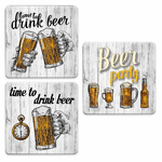 Lupia - SOTTOTUTTO Quadrato Collezione BEER Set assortito Sottobicchiere, Sottopiatto o Sottopentola