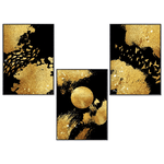 Lupia - Set con 3 POSTER Quadri moderni GOLD NATURE A3 29