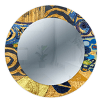 Lupia - Specchio da parete Rotondo moderno Mirror Fantasy KLIMT GOLD diam. 65 cm