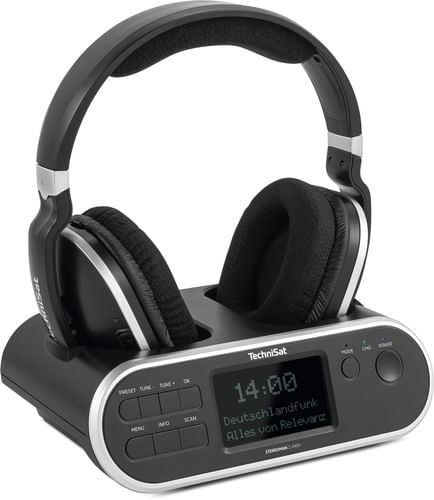 TechniSat-StereoMan-2-DAB--Auricolare-Con-cavo-e-senza-cavo-A-Padiglione-MUSICA-Nero