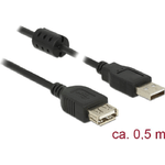 Delock Cavo di prolunga USB 2.0 Tipo-A maschio  USB 2.0 Tipo-A femmina 05 m nero