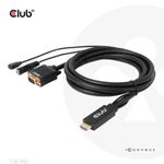 CLUB-3D Standard HDMI-Stecker auf 15-Pin VGA-Stecker Kabel Micro-USB