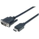 Manhattan 372510 cavo e adattatore video 3 m HDMI tipo A (Standard) DVI-D Nero