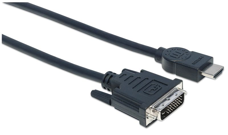 Manhattan-372510-cavo-e-adattatore-video-3-m-HDMI-tipo-A--Standard--DVI-D-Nero