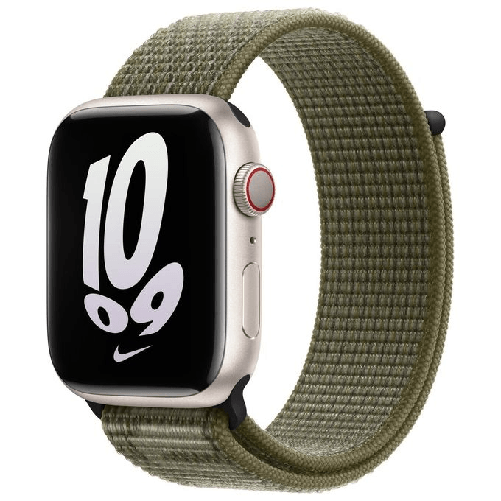 Apple-MPJ23ZM-A-accessorio-indossabile-intelligente-Band-Verde-Bianco-Nylon