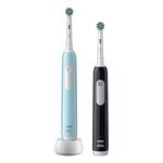 Braun Oral-B Pro 1 PRO1CRSDUO spazzolino elettrico Adulto Spazzolino rotante-oscillante Nero, Turchese, Bianco