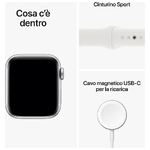 Apple-Watch-SE-GPS---Cellular-40mm-Cassa-in-Alluminio-color-Argento-con-Cinturino-Sport-Band-Bianco---Regular