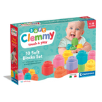 Clementoni Confezione 10 Mattoncini Costruzioni Morbide Soft Clemmy