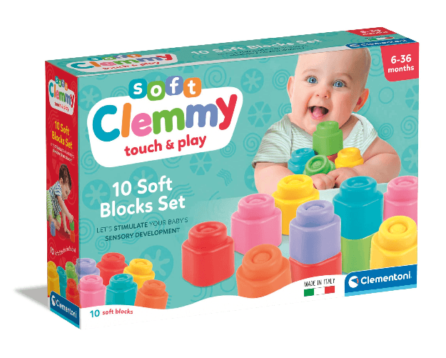 Clementoni-Confezione-10-Mattoncini-Costruzioni-Morbide-Soft-Clemmy