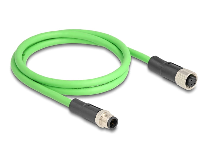 Delock-Cavo-M12-con-codifica-D-da-4-pin-maschio-a-femmina-PUR--TPU--1-m